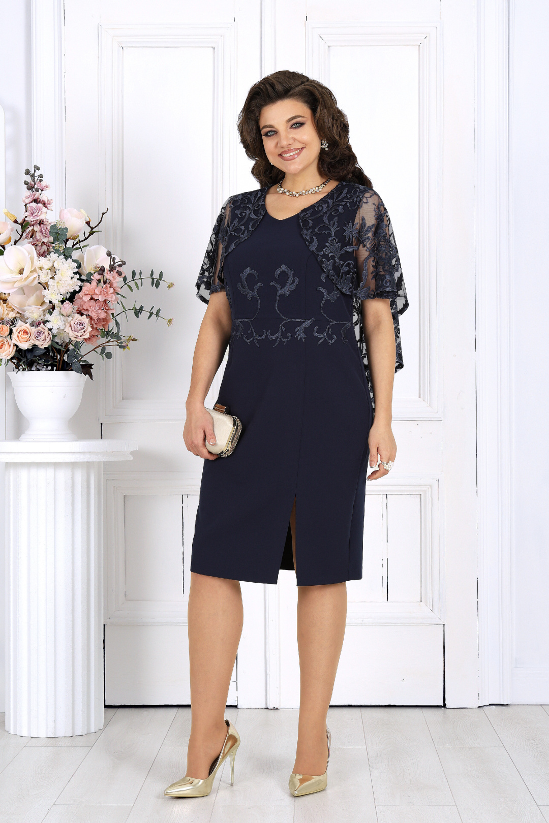 Платье Ninele 7508 синий - фото 6