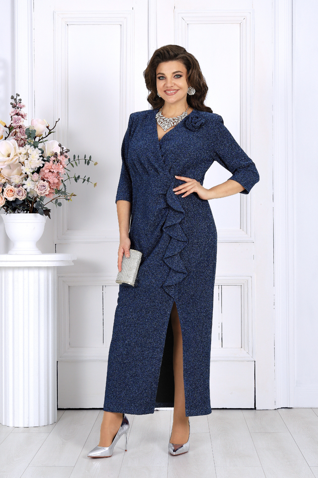 Платье Ninele 7515 синий - фото 3