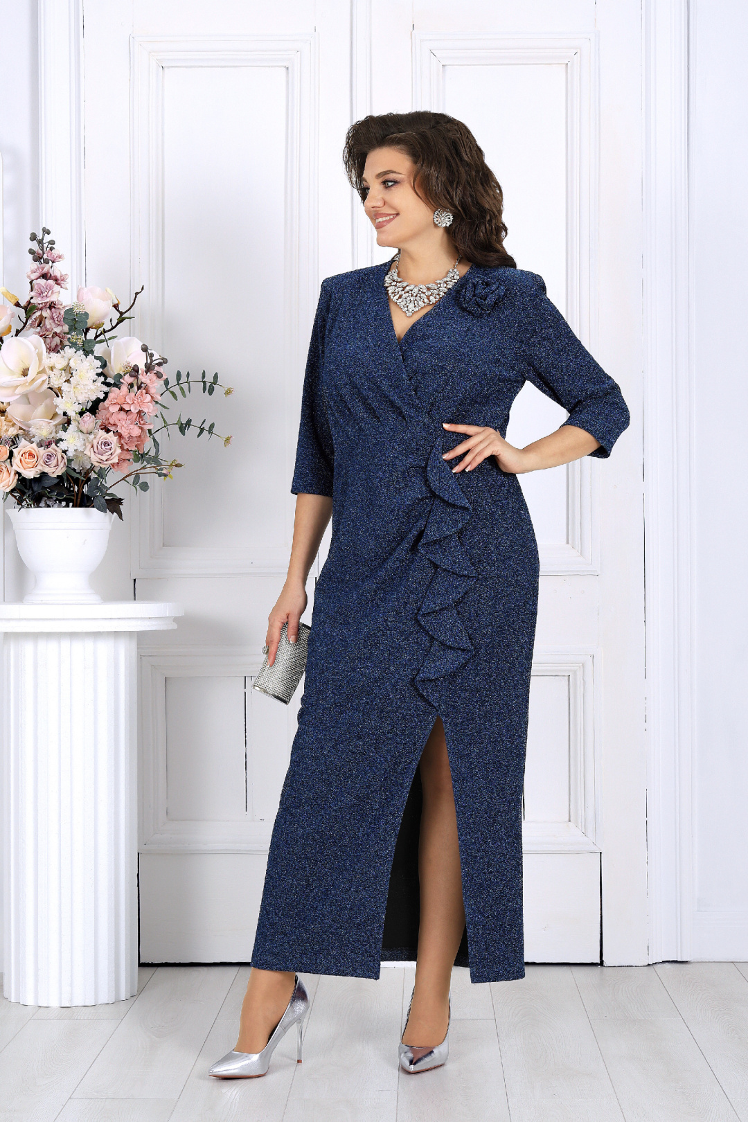 Платье Ninele 7515 синий - фото 4