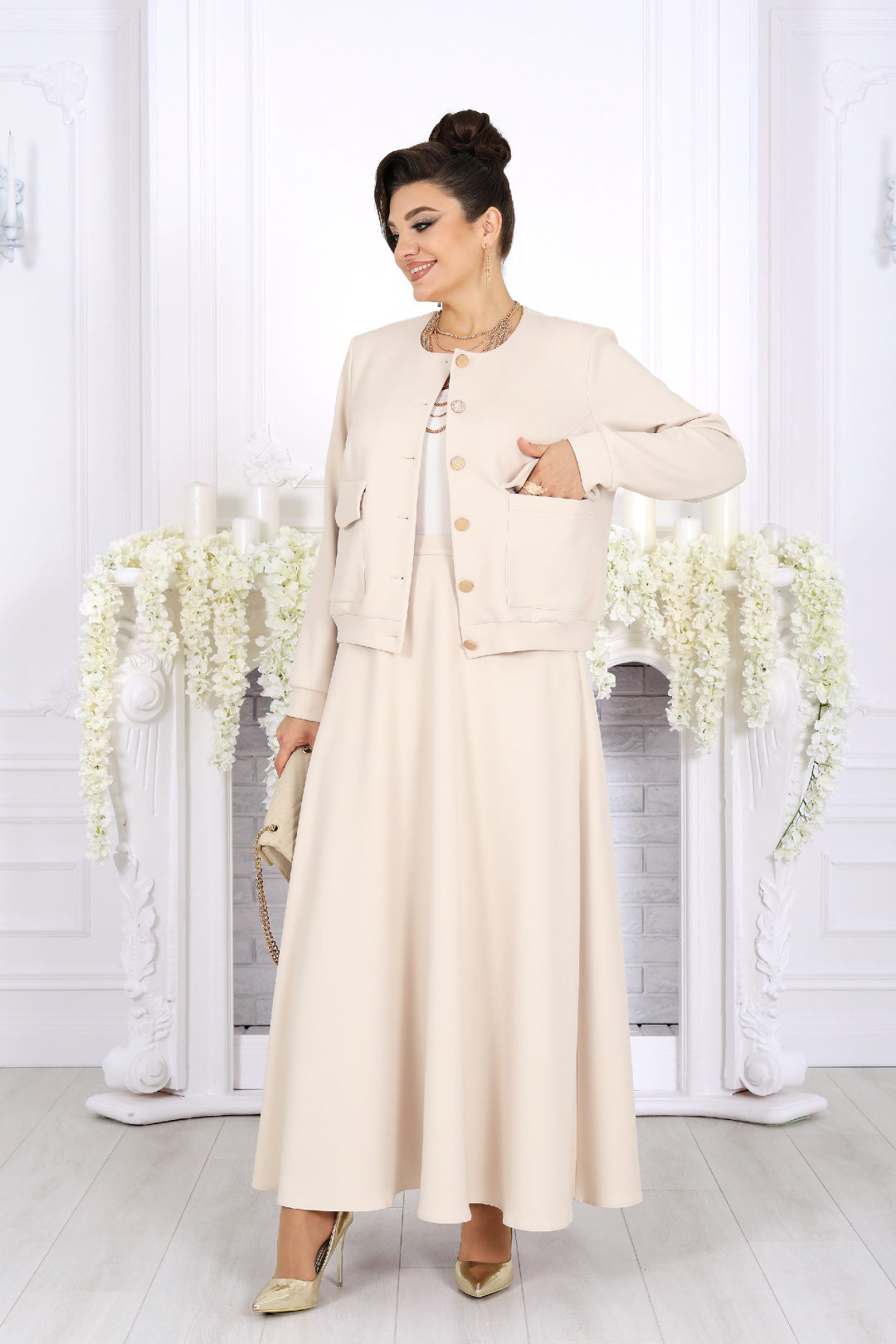 Костюм Ninele 7522 молочный - фото 4