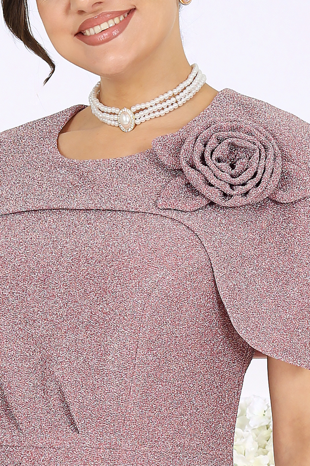 Платье Ninele 7524 пудра