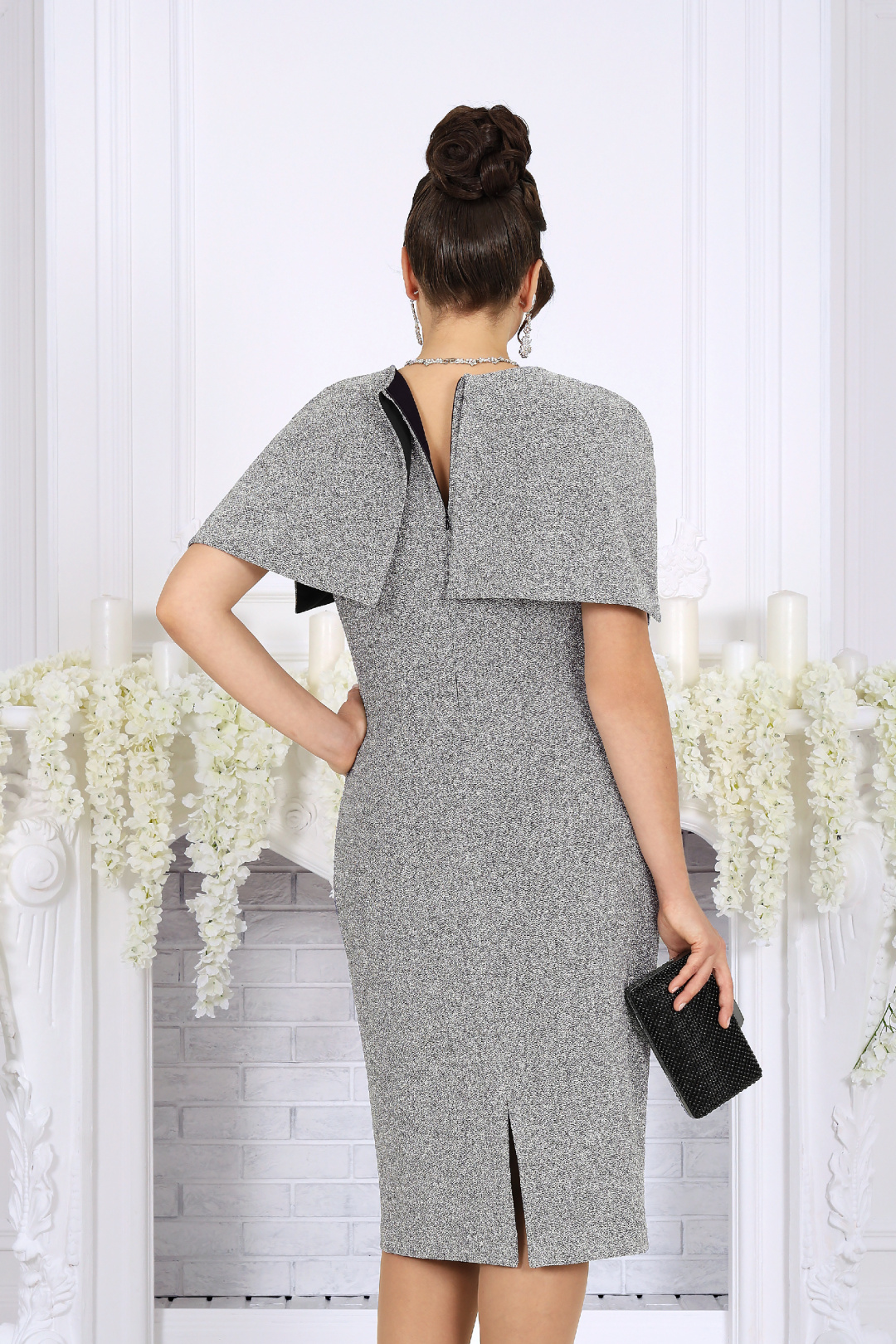 Платье Ninele 7524 серебро