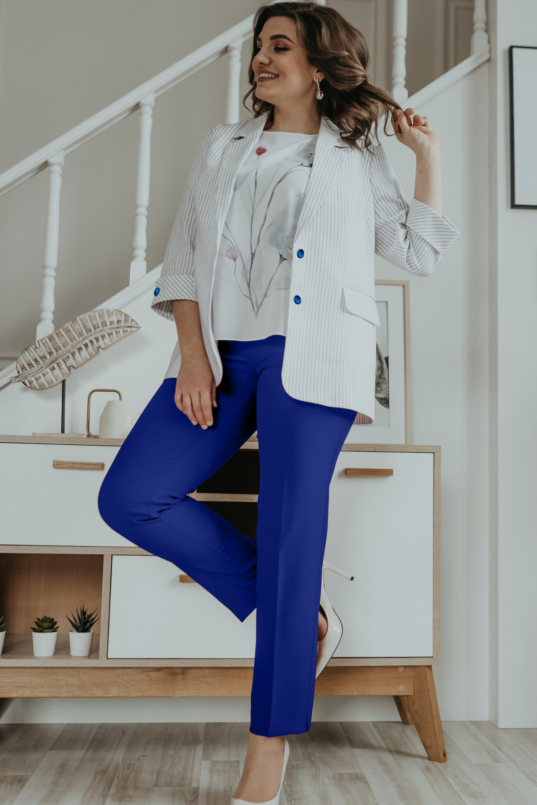 Костюм Ольга Стиль 707/1 василек - фото 2