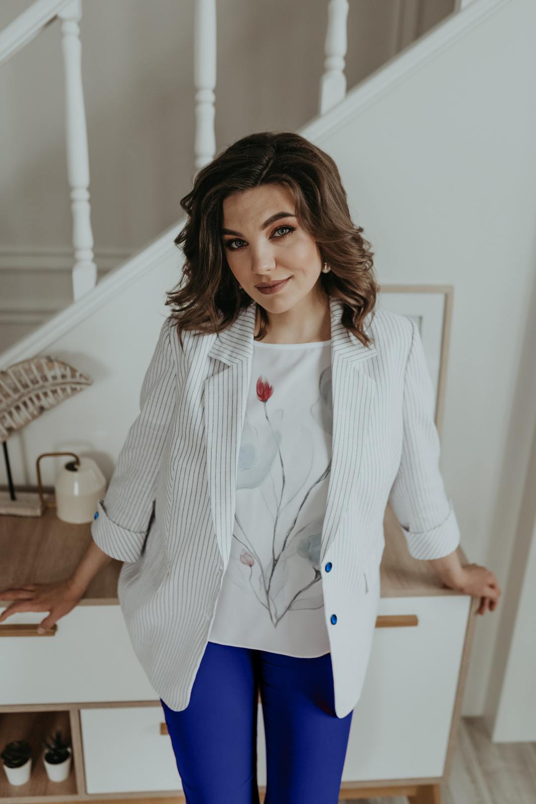 Костюм Ольга Стиль 707/1 василек - фото 3