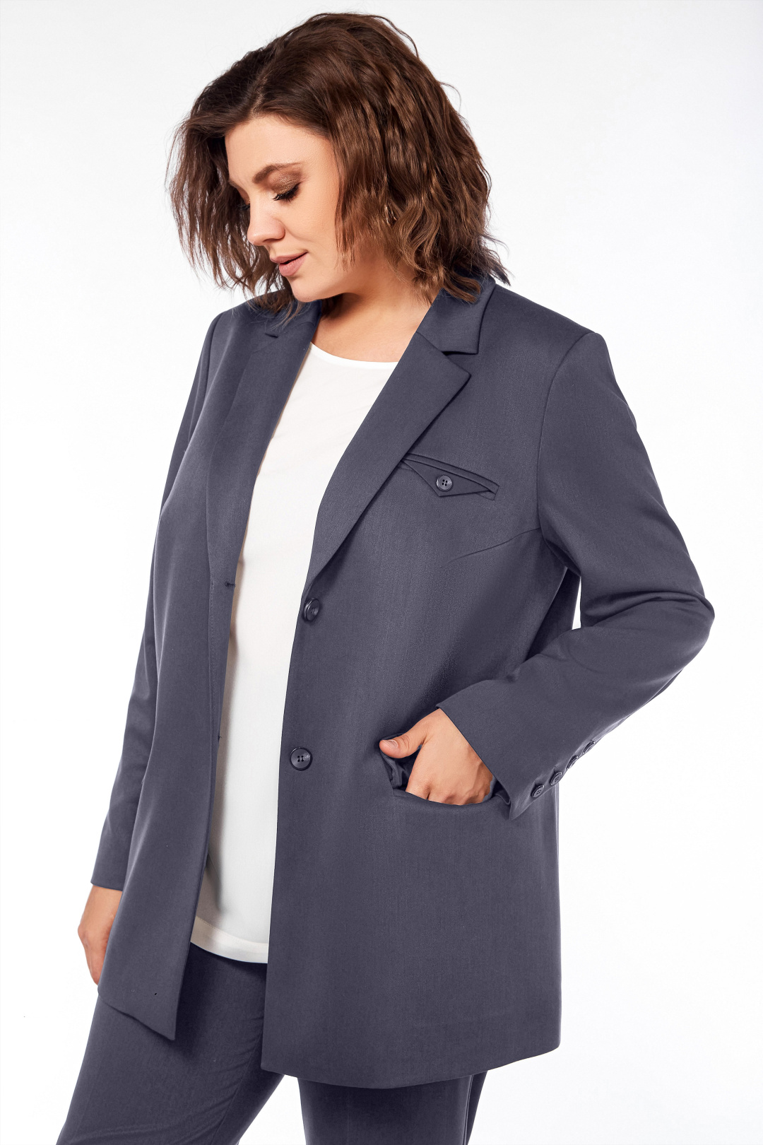 Костюм Ольга Стиль С 823 графит - фото 2