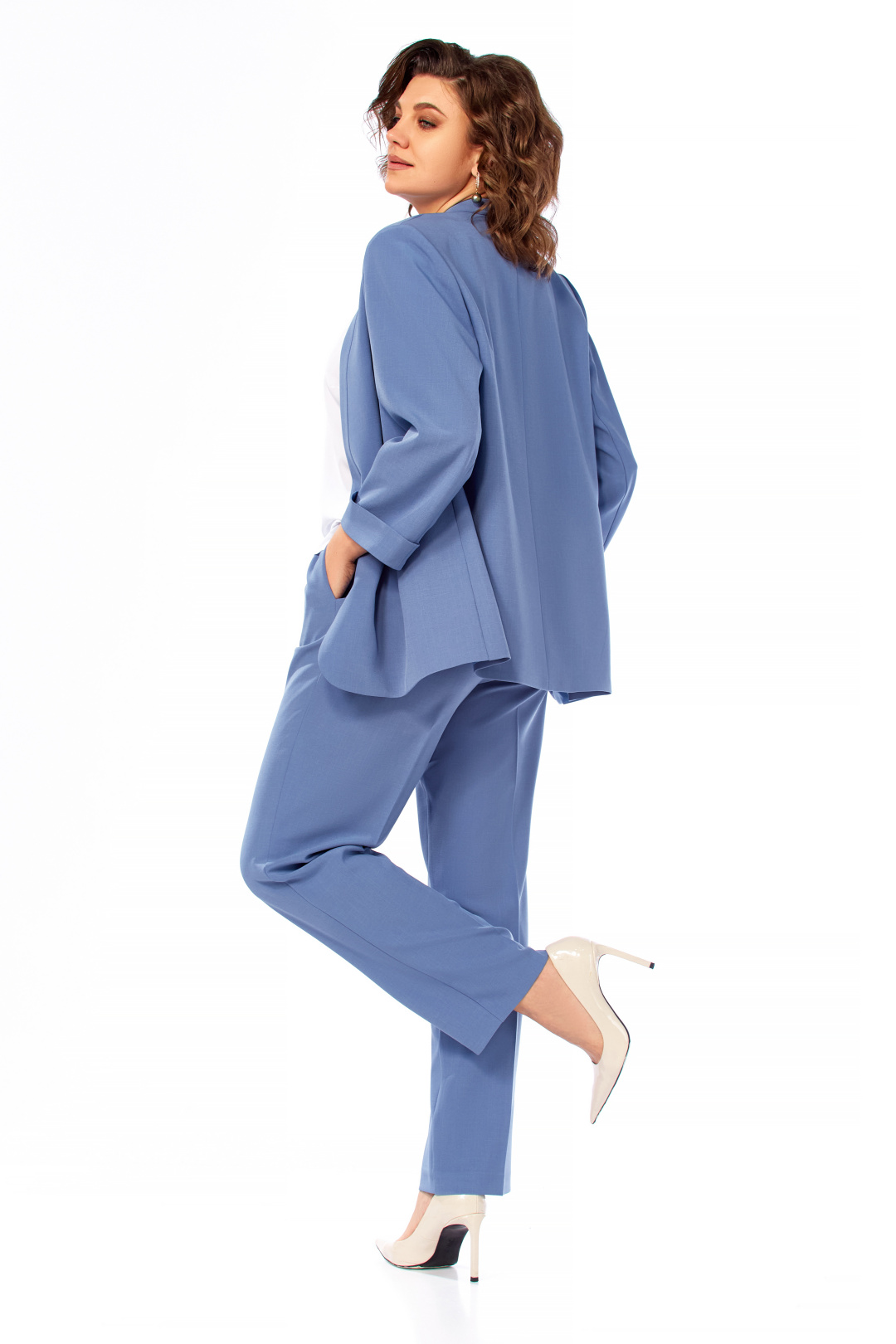Костюм Ольга Стиль С1000 синий - фото 5