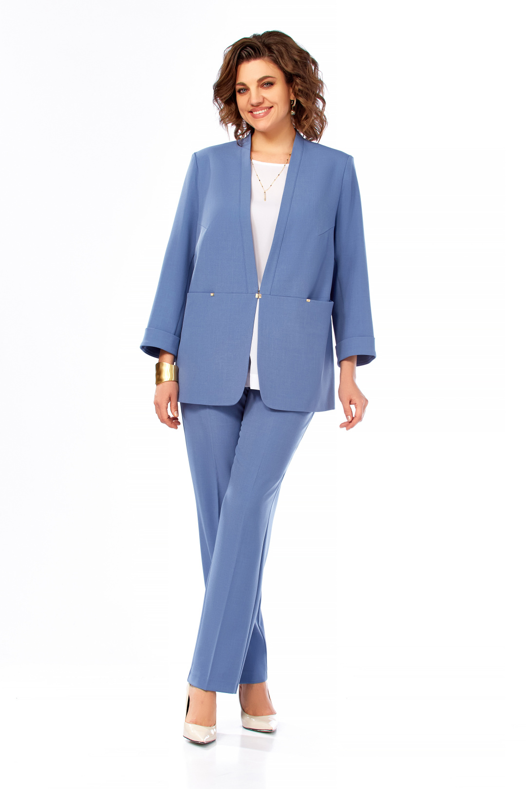Костюм Ольга Стиль С1000 синий - фото 6