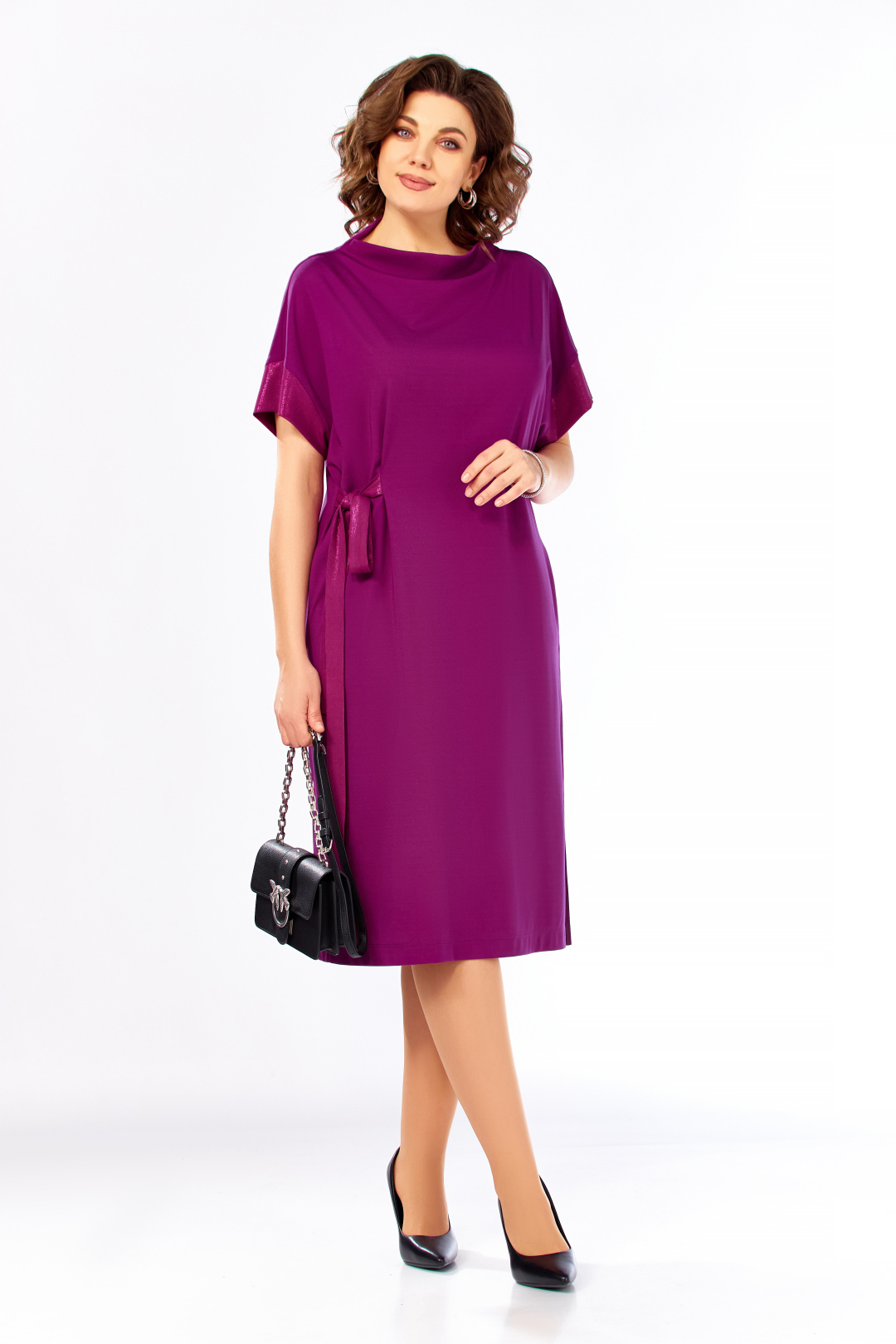 Платье Ольга Стиль С1005 фуксия - фото 3