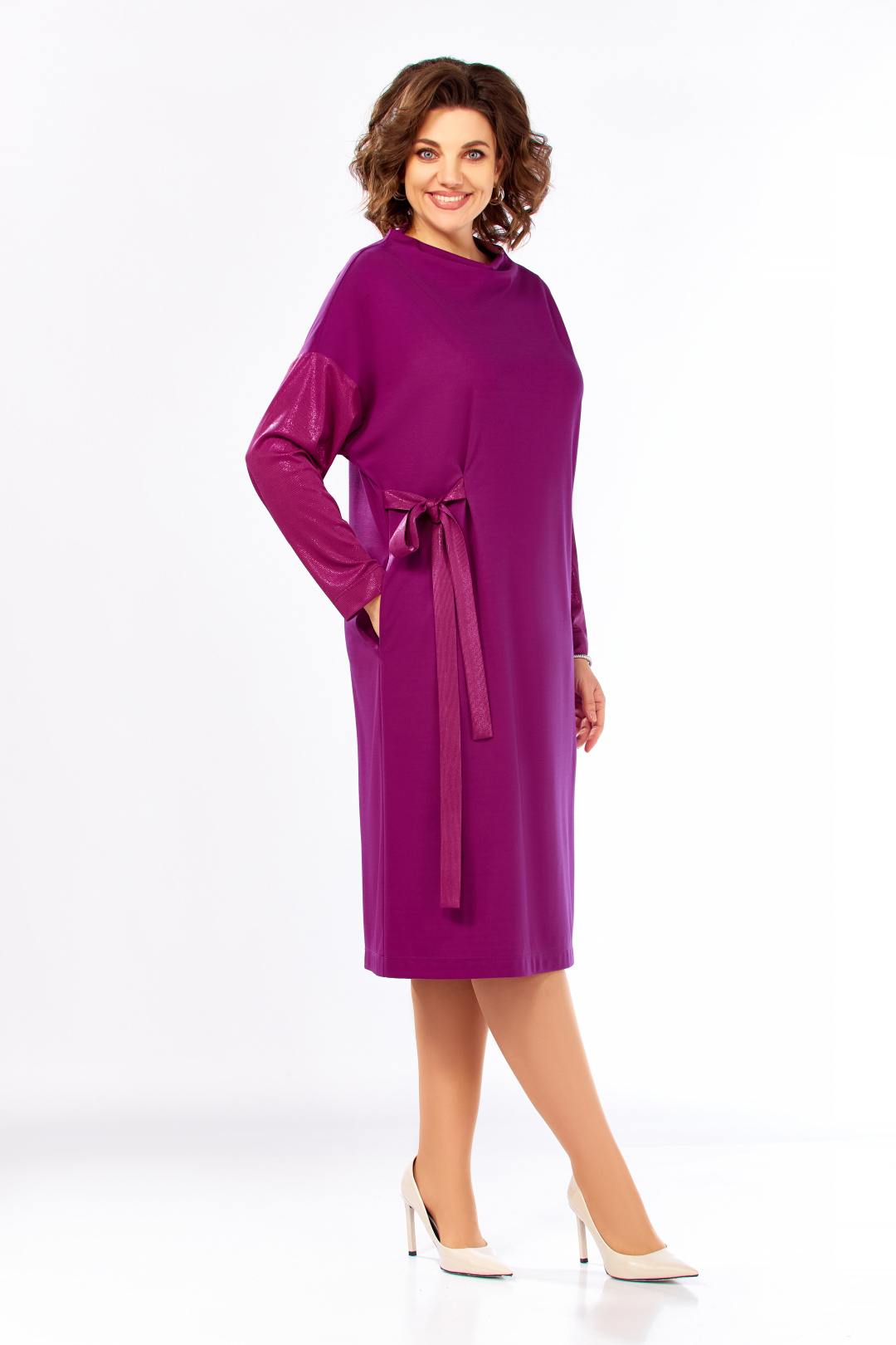 Платье Ольга Стиль С1006 фуксия - фото 1