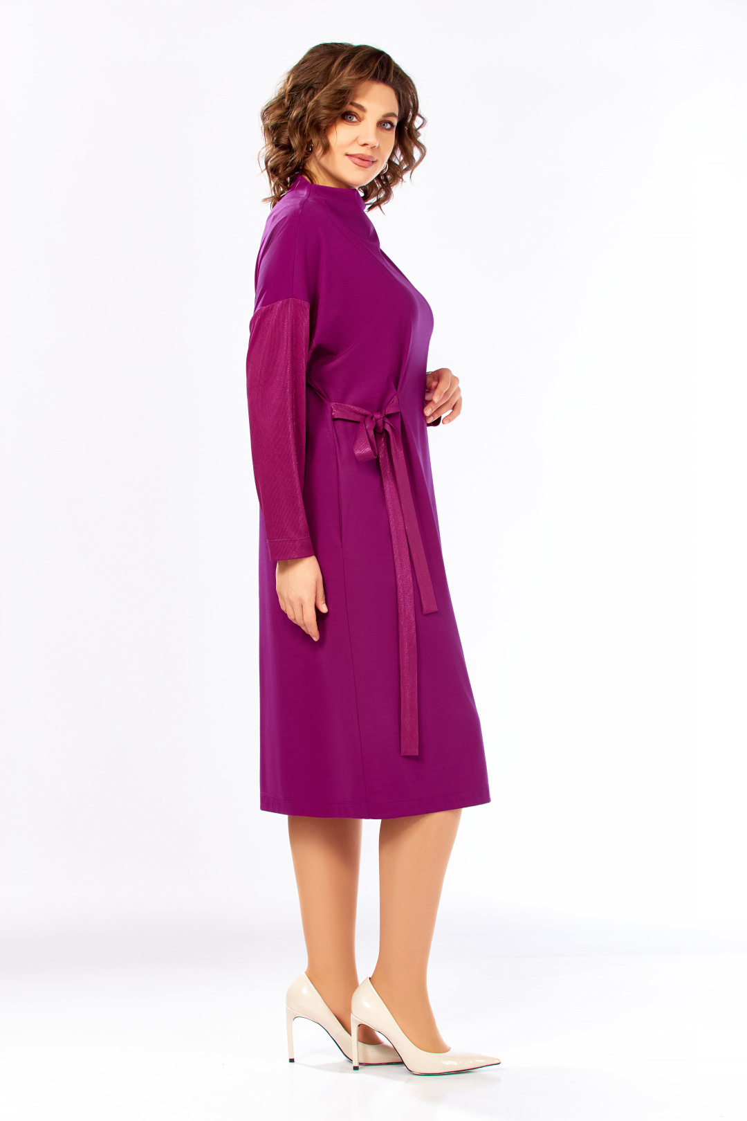 Платье Ольга Стиль С1006 фуксия - фото 4