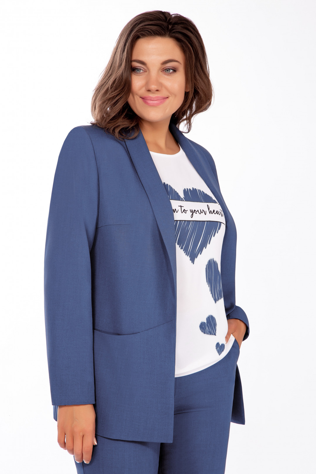 Костюм Ольга Стиль С774 джинс - фото 4