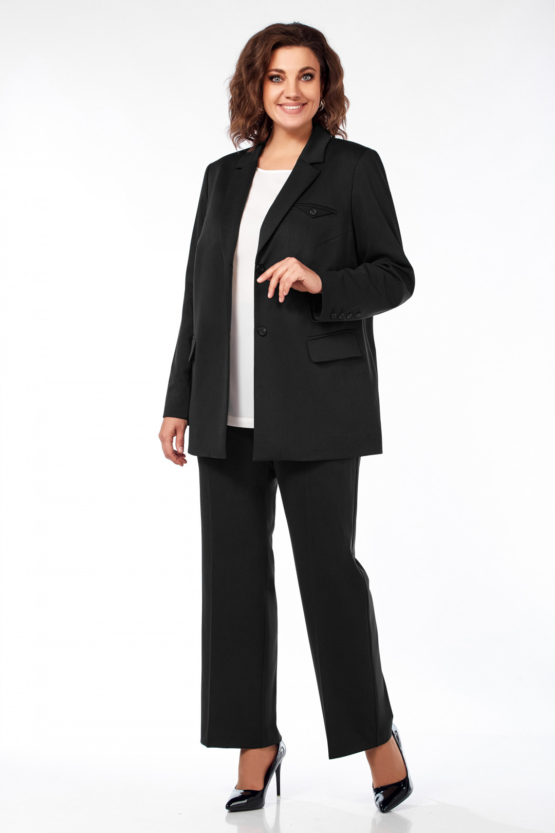 Костюм Ольга Стиль С823 черный - фото 1