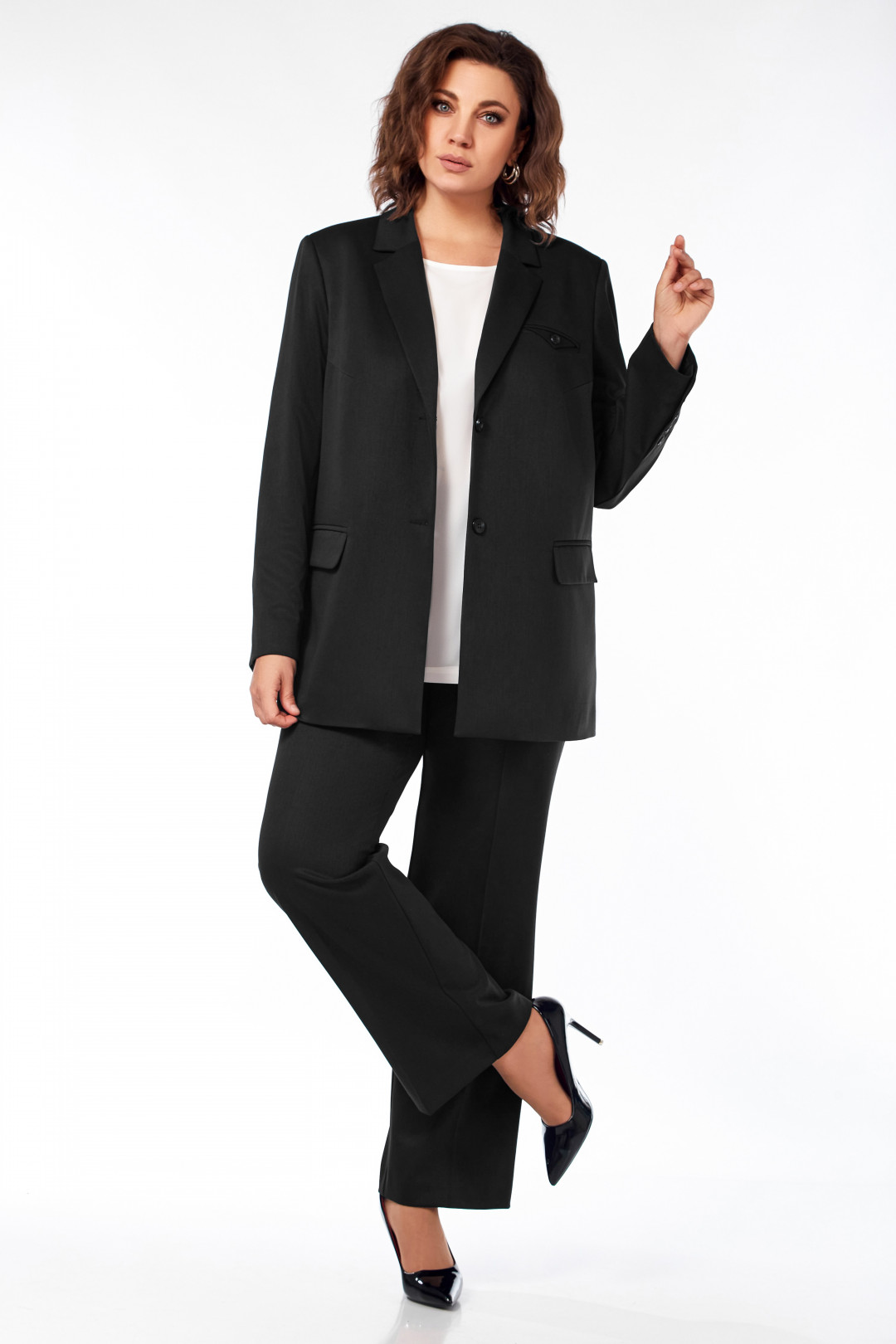 Костюм Ольга Стиль С823 черный - фото 4