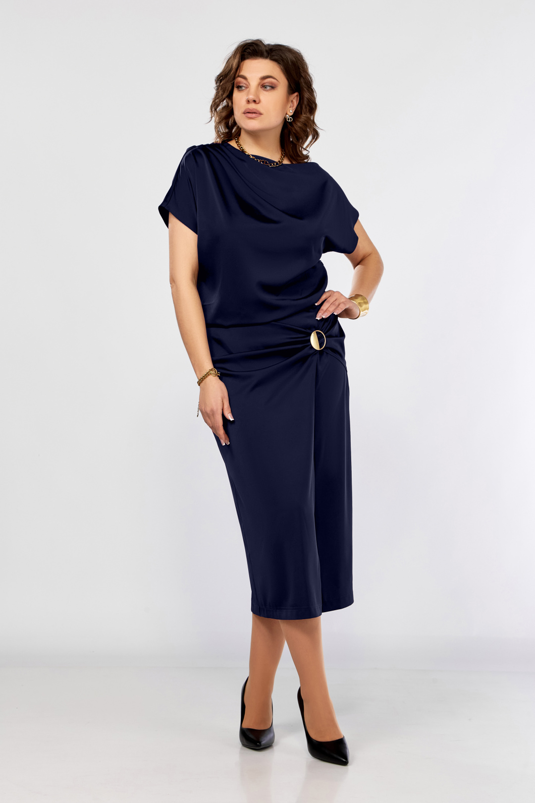 Платье Ольга Стиль С902 синий