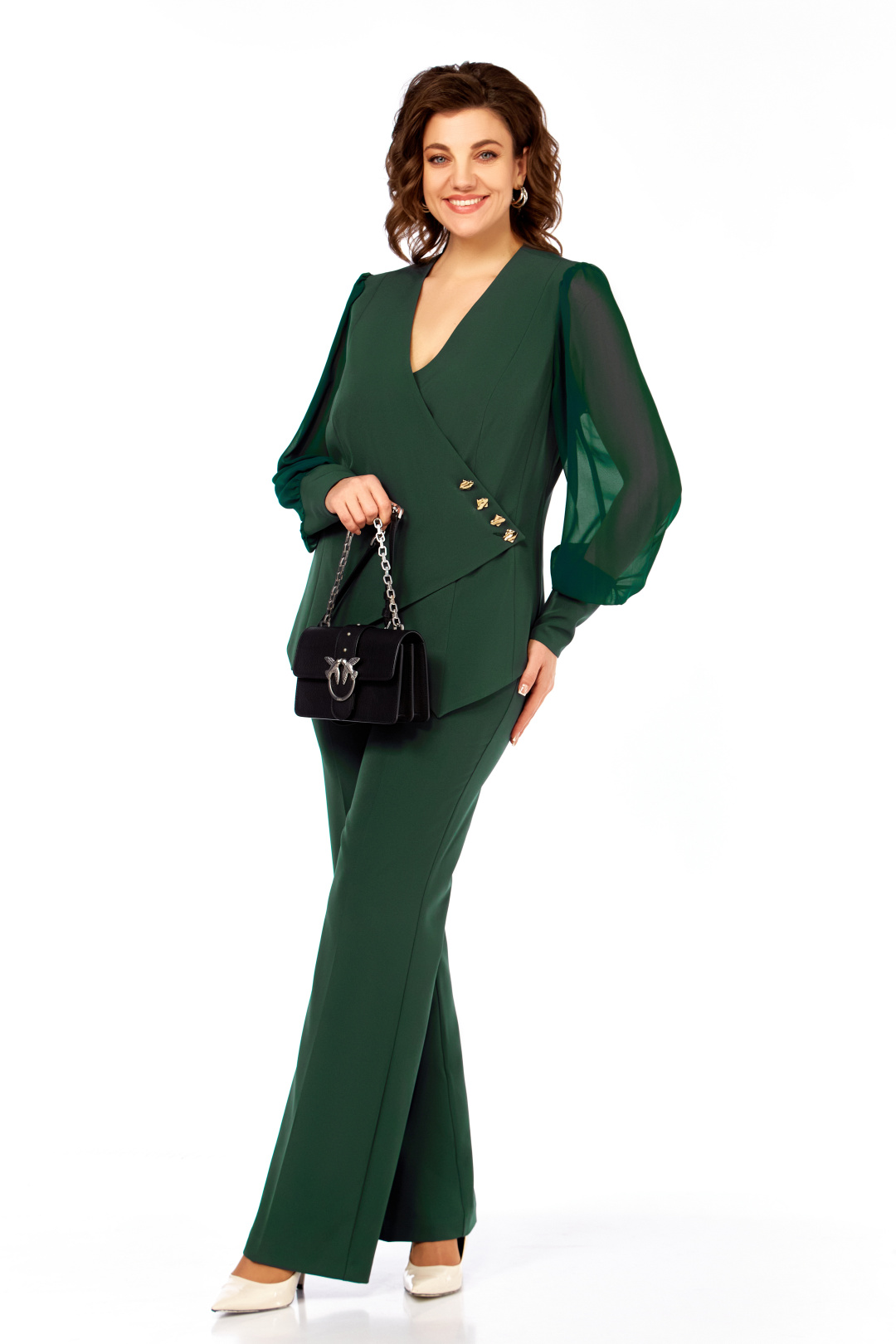 Костюм Ольга Стиль С967 зеленый - фото 3