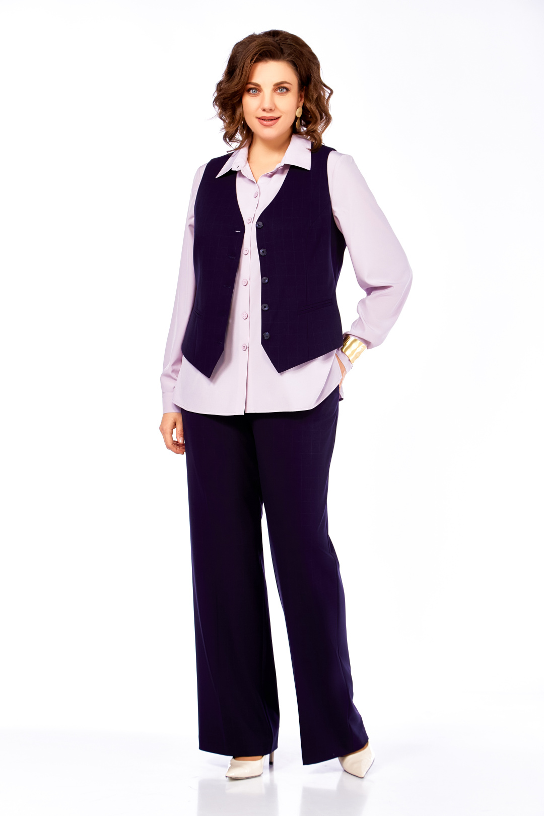 Комплект Ольга Стиль С979 темно-синий - фото 1