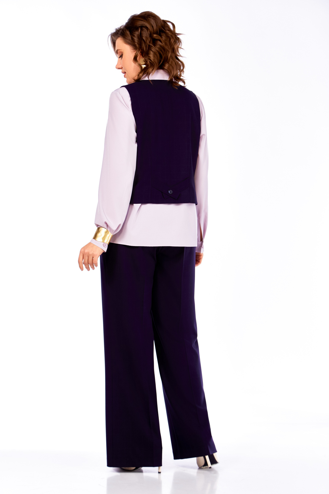 Комплект Ольга Стиль С979 темно-синий - фото 6