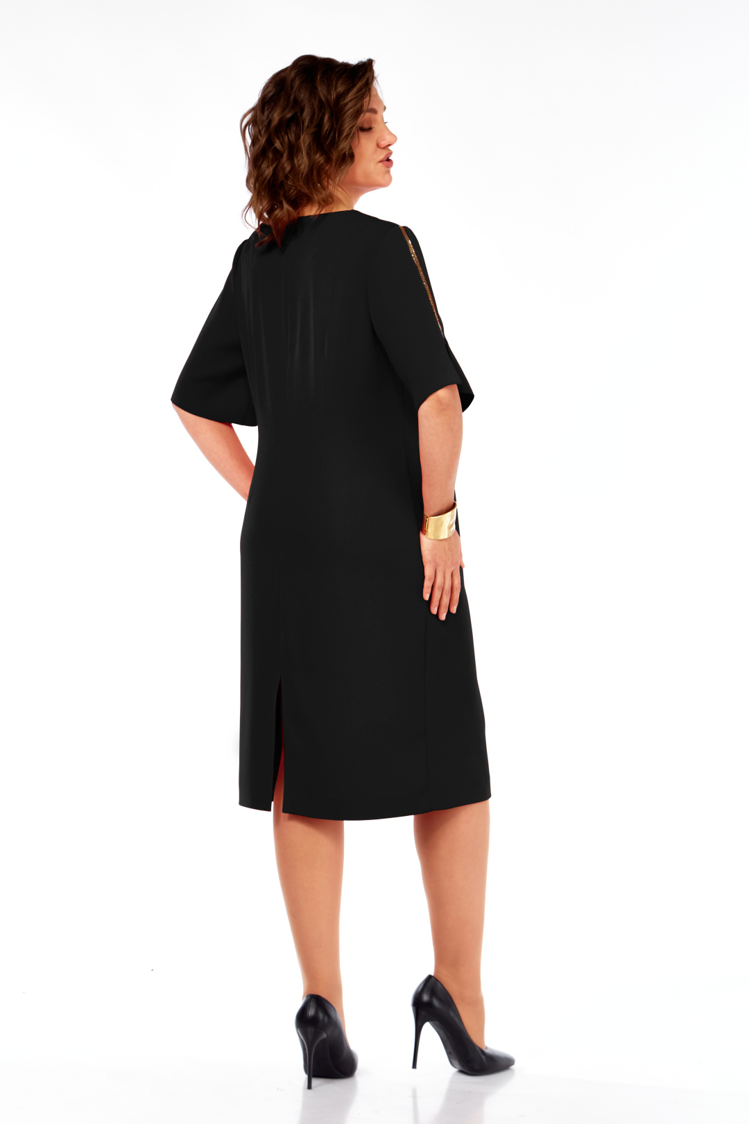 Платье Ольга Стиль С984 черный - фото 2