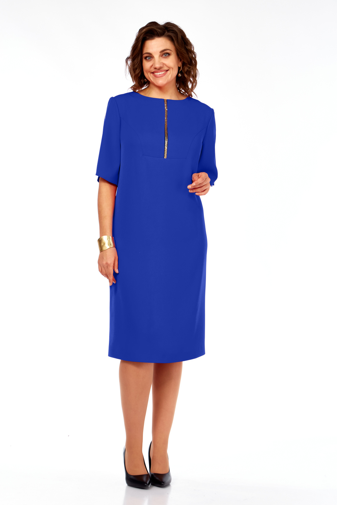 Платье Ольга Стиль С984 василек - фото 1