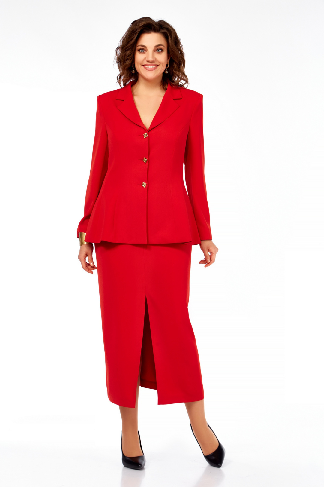 Костюм Ольга Стиль С985 красный - фото 1
