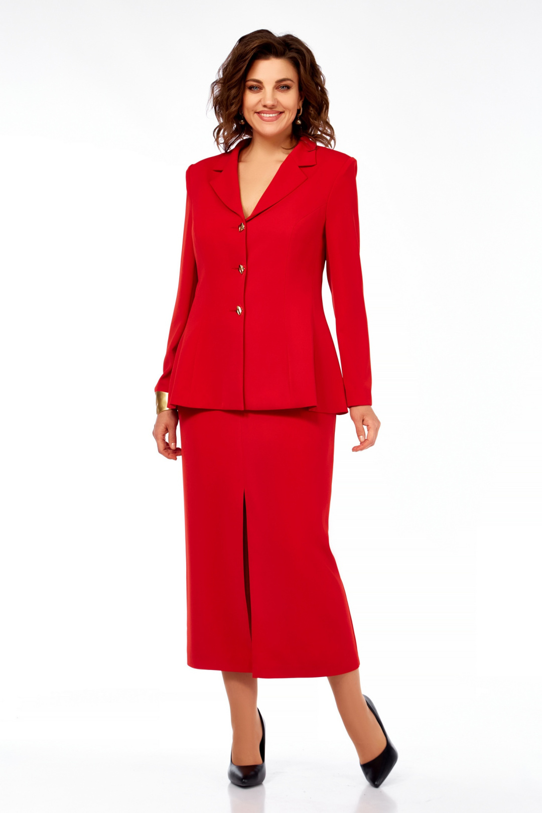 Костюм Ольга Стиль С985 красный - фото 4