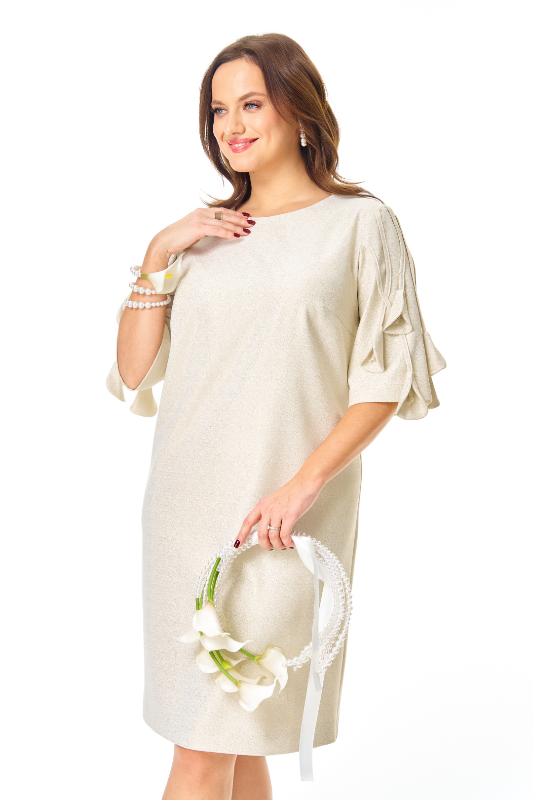 Платье Ольга Стиль С990 беж