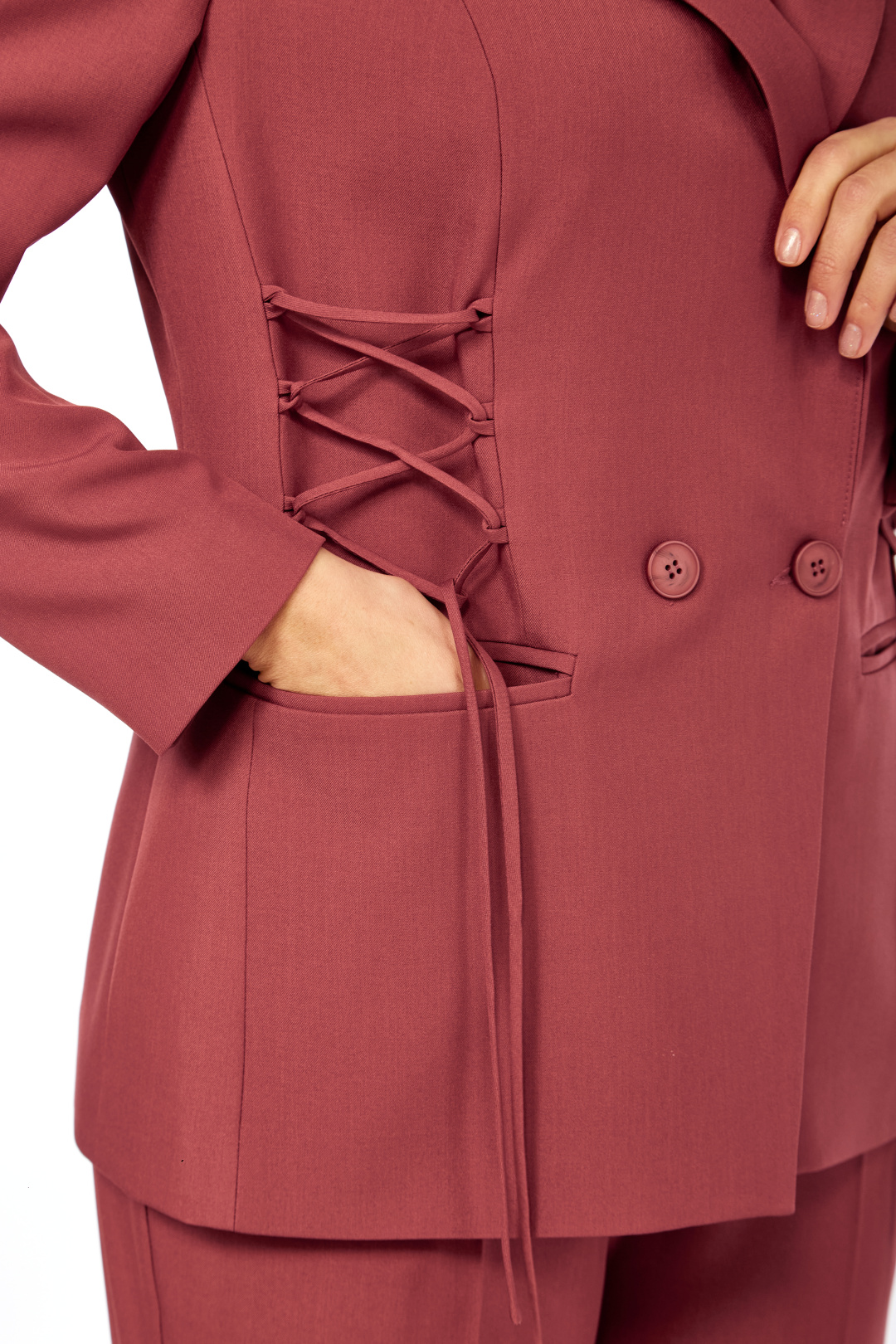 Костюм Ольга Стиль С998 приглушенный-коралловый