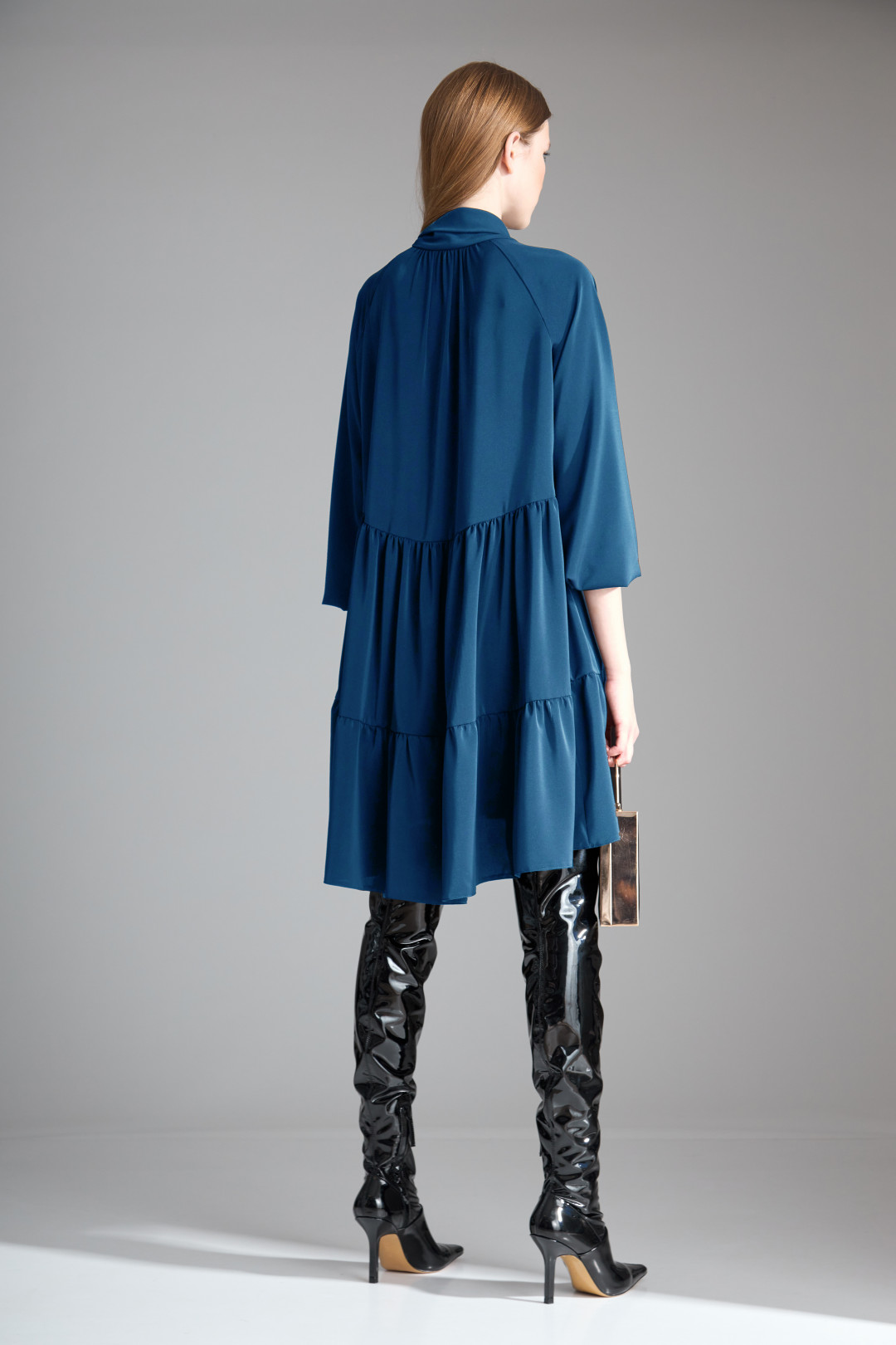 Платье ОрхидеяЛюкс 1117 синий - фото 2