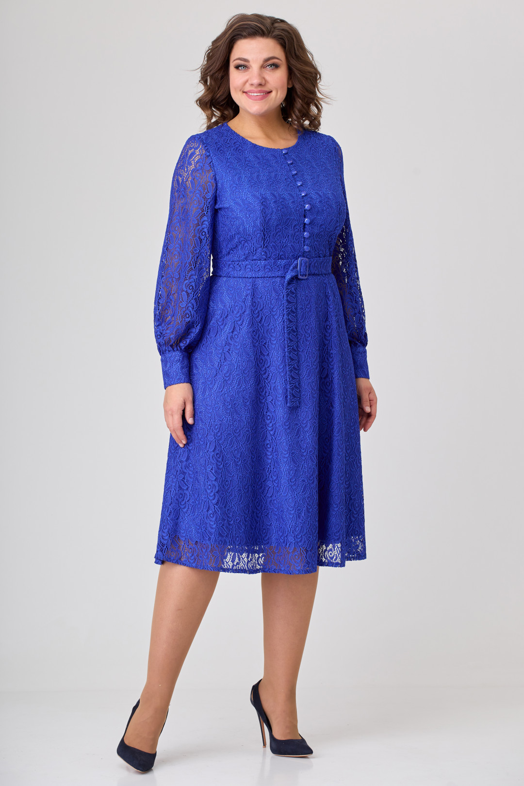 Платье ОрхидеяЛюкс 1227 васильковый - фото 2