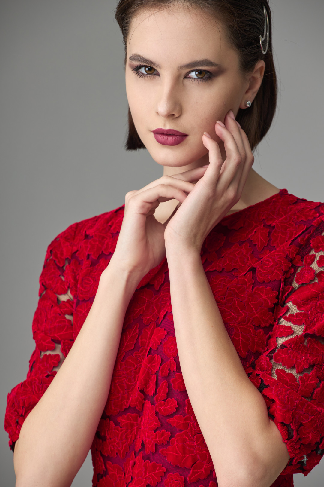 Платье ОрхидеяЛюкс 1231-1 алый - фото 4