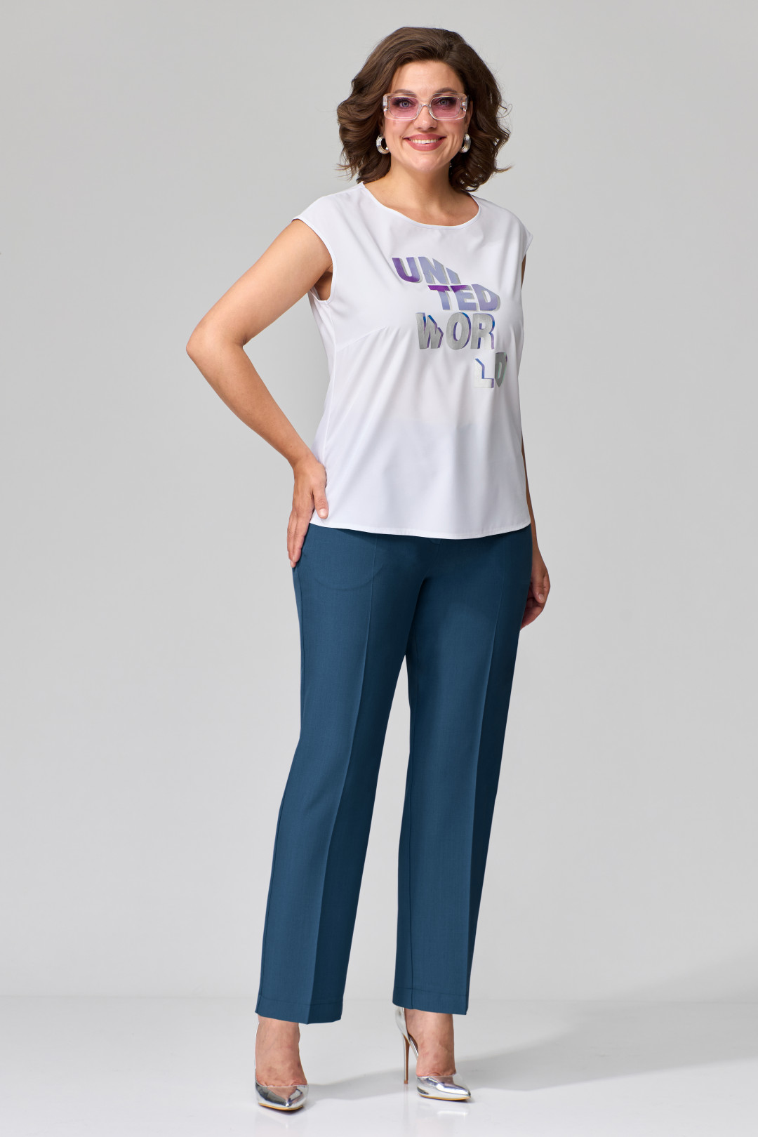 Костюм ОрхидеяЛюкс 1299-2 морская волна - фото 4