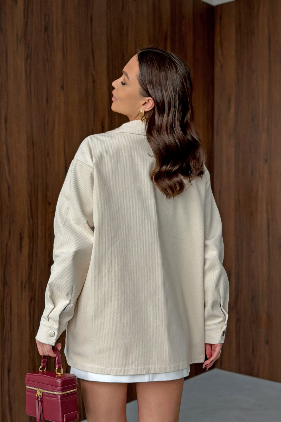 Рубашка PRATA wear S022 молочный