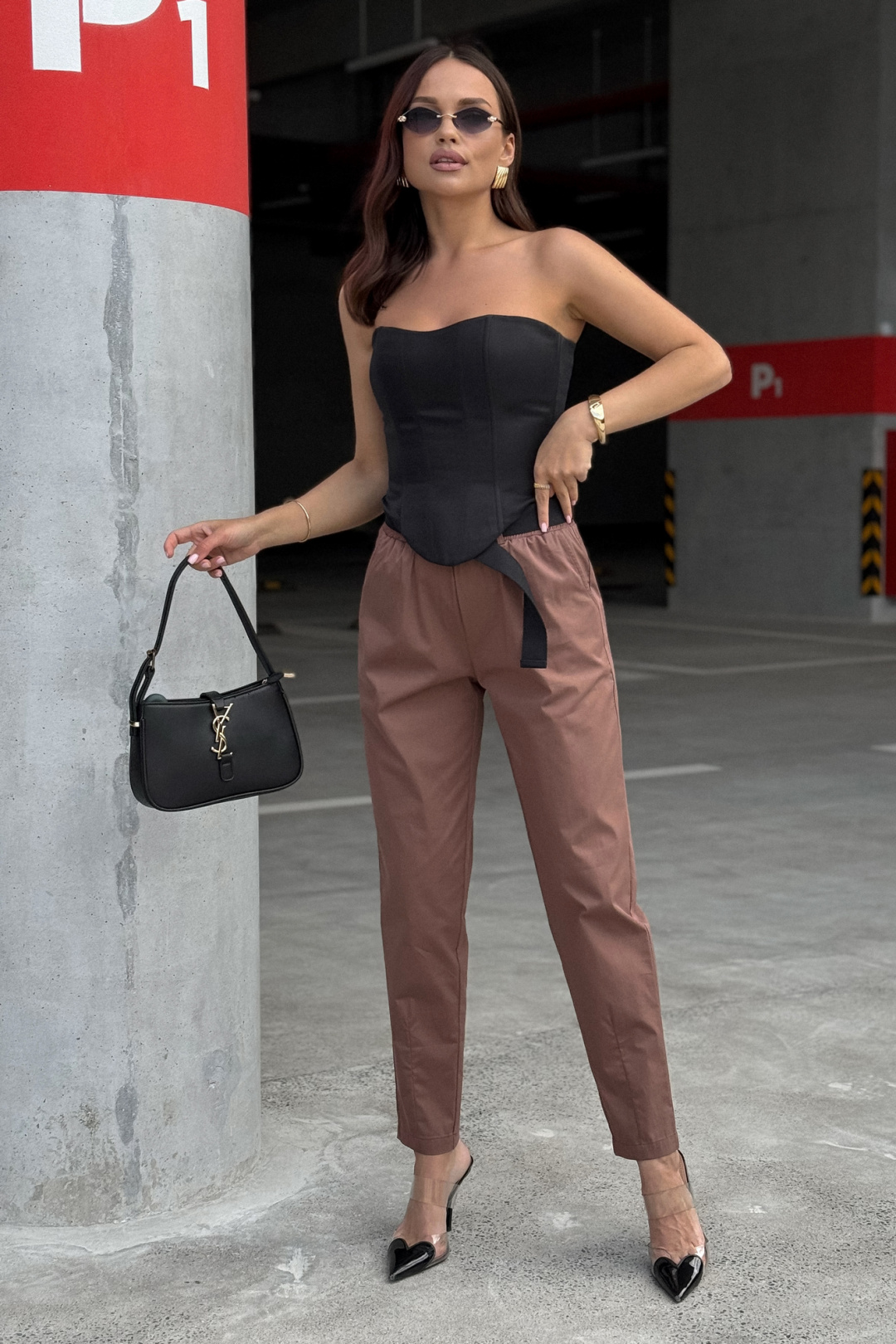Брюки PRATA wear S035 темно-коричневый