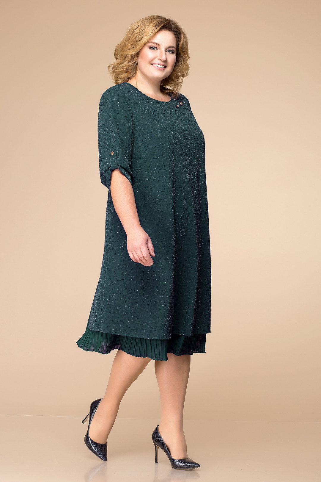 Платье Romanovich Style 1-1727 тёмно-зелёный