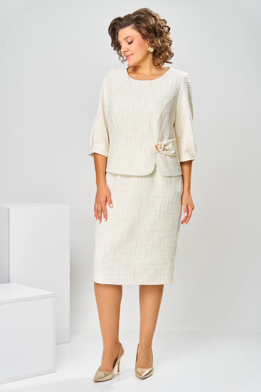 Платье Romanovich Style 1-2537 молочный - фото 4