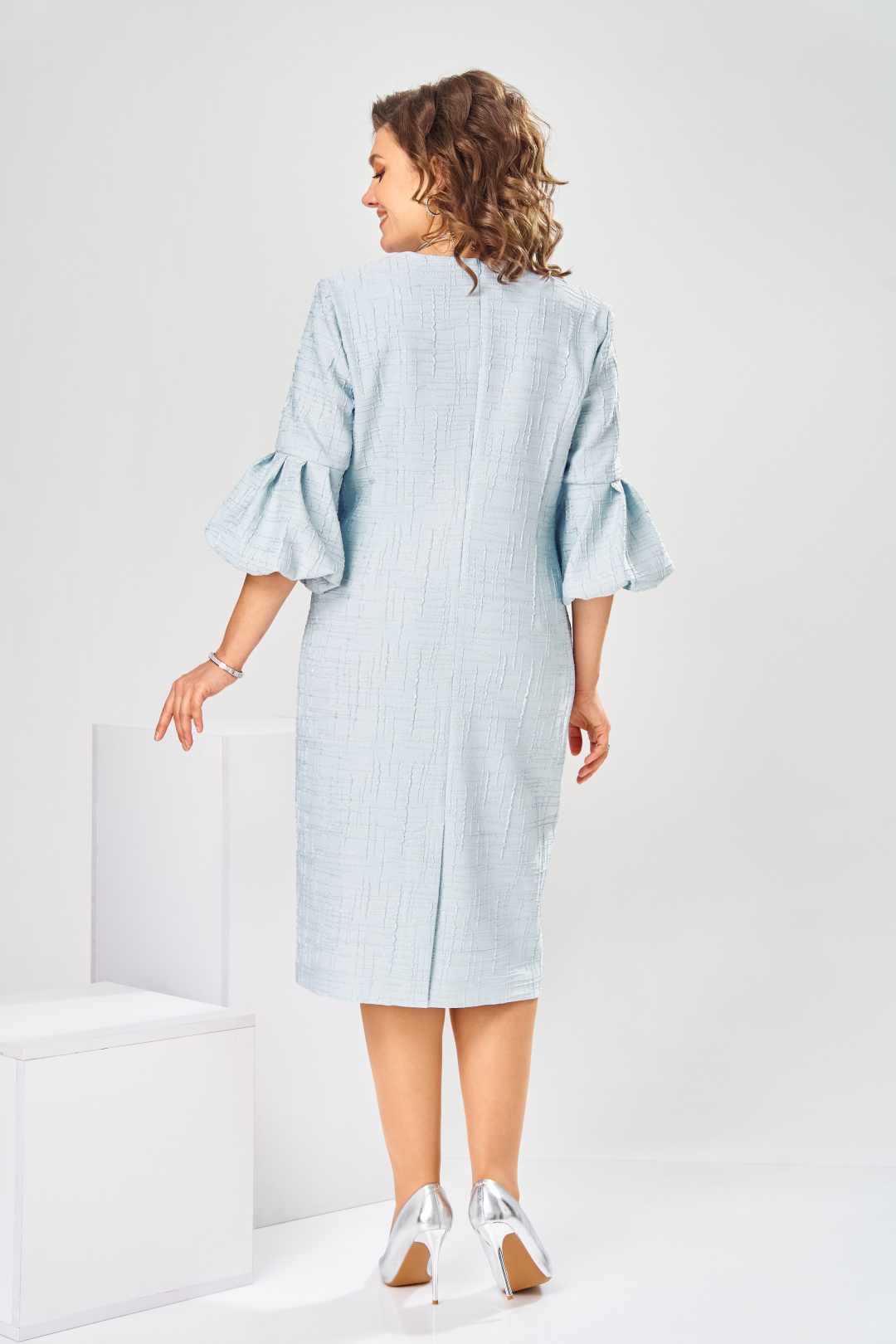 Платье Romanovich Style 1-2809 голубой + штрихи