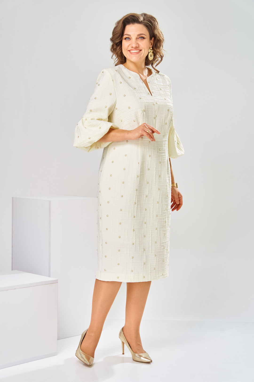 Платье Romanovich Style 1-2809 молочный-1