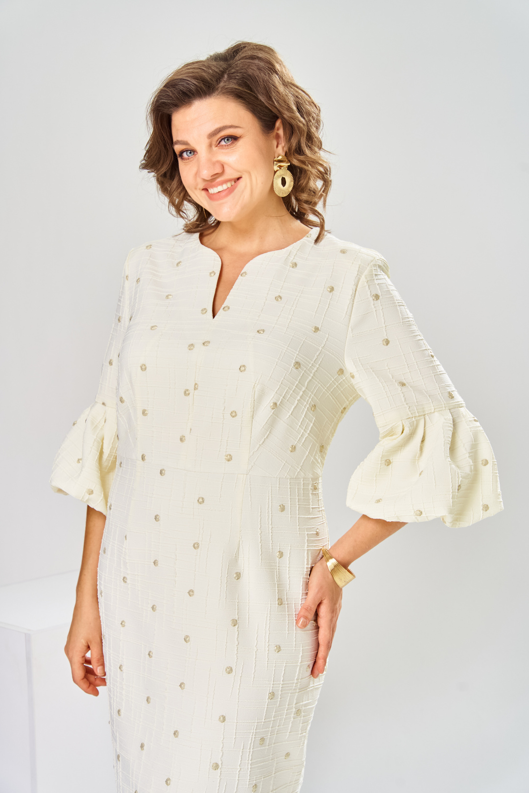 Платье Romanovich Style 1-2809 молочный-1 - фото 4