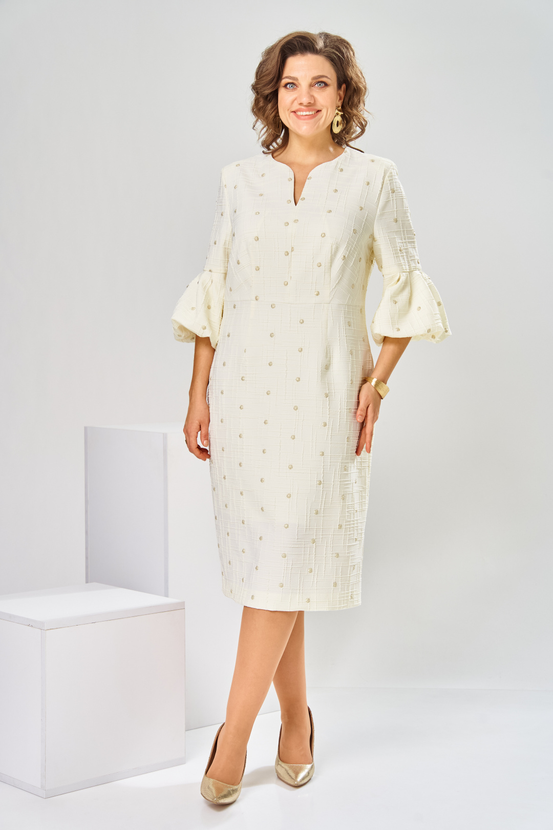 Платье Romanovich Style 1-2809 молочный-1