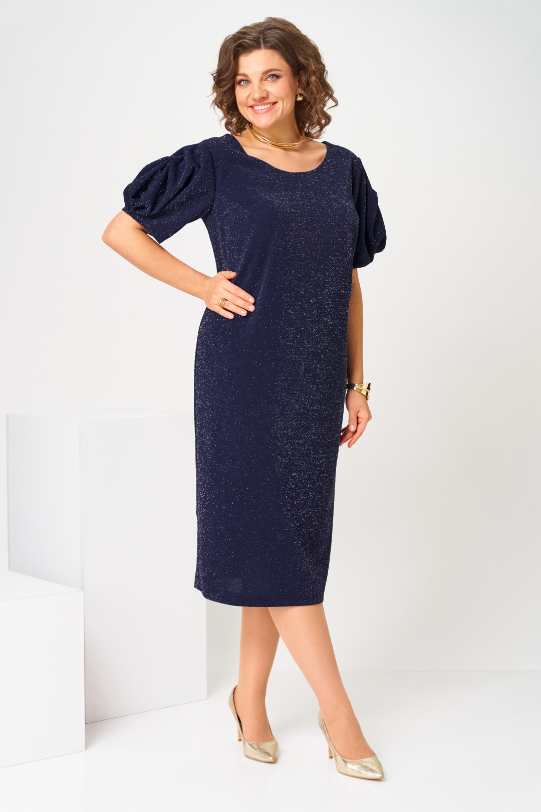 Платье Romanovich Style 1-2839 синий - фото 2