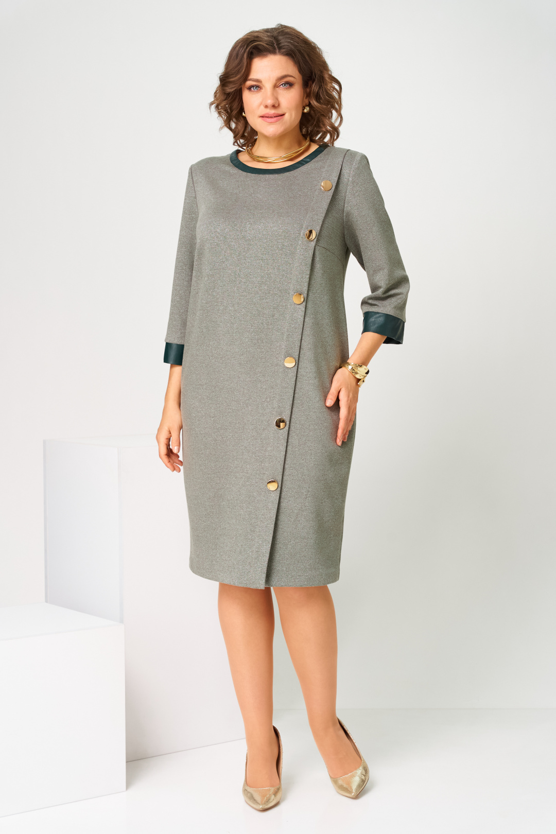 Платье Romanovich Style 1-2846 полынь