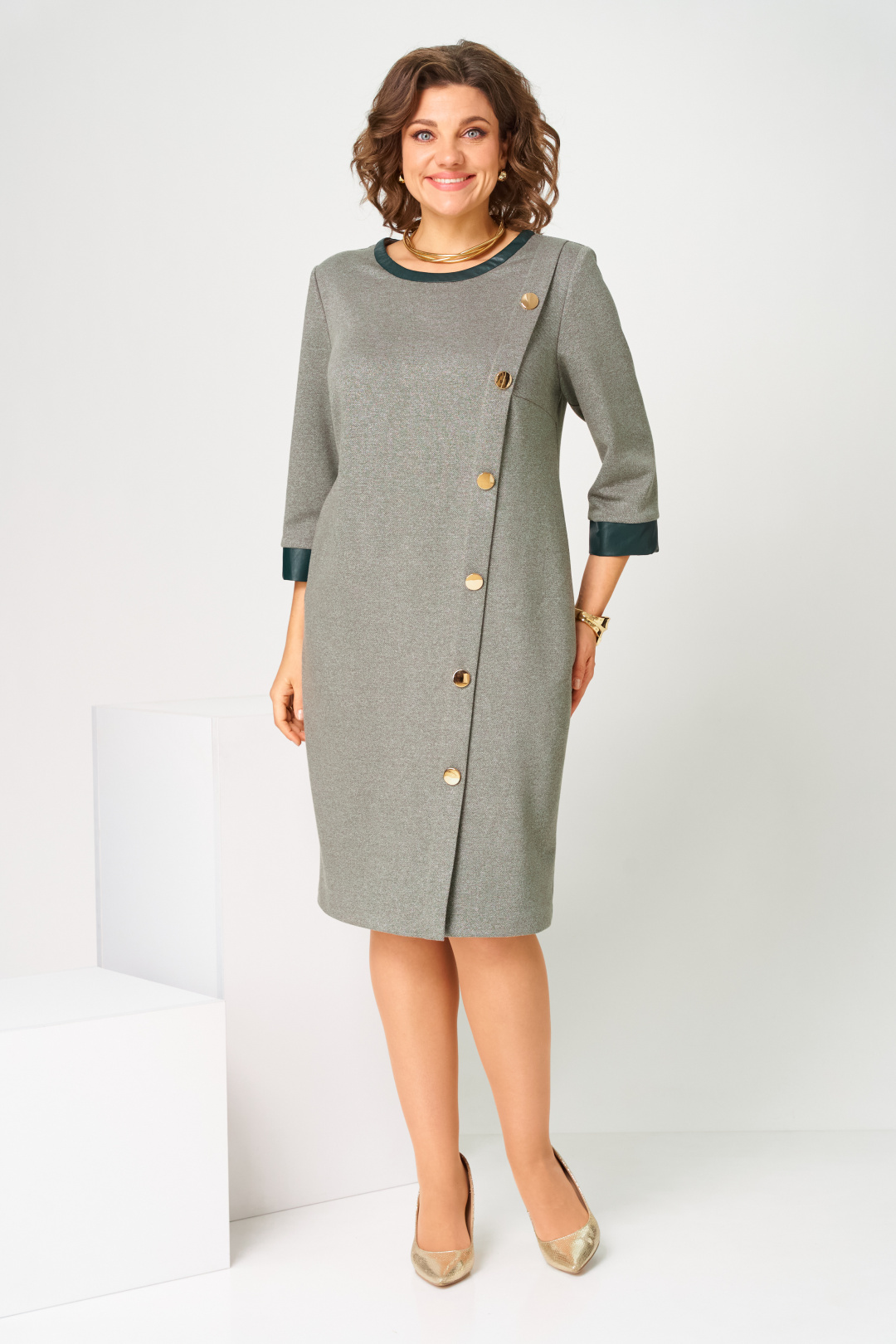 Платье Romanovich Style 1-2846 полынь - фото 2