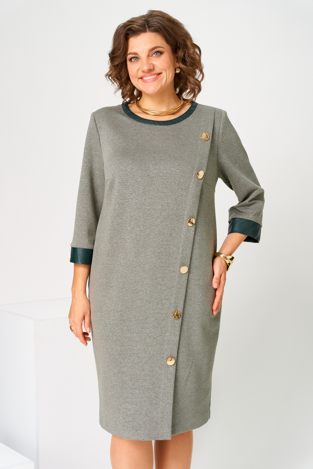 Платье Romanovich Style 1-2846 полынь - фото 4