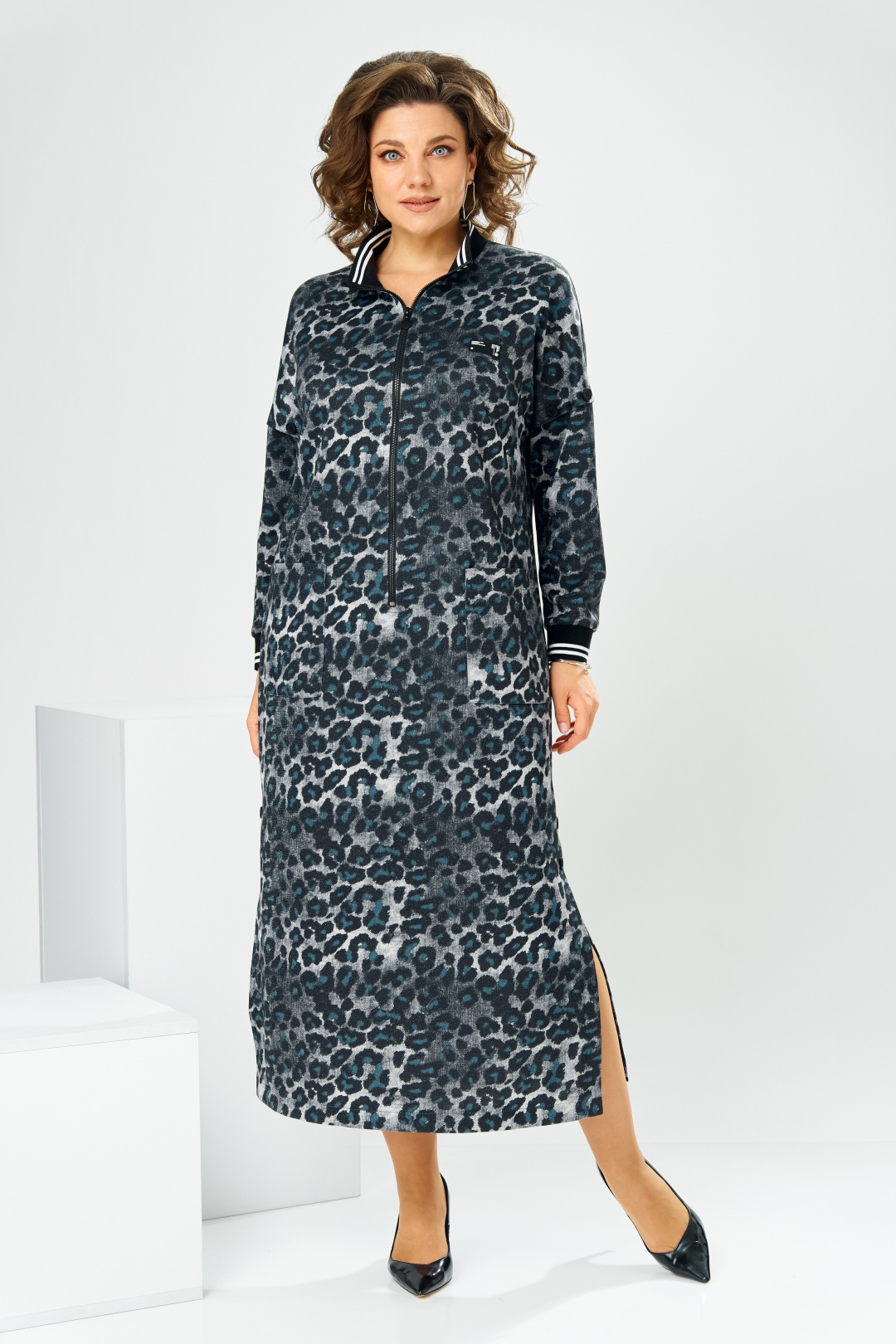 Платье Romanovich Style 1-2885 синий леопард - фото 3