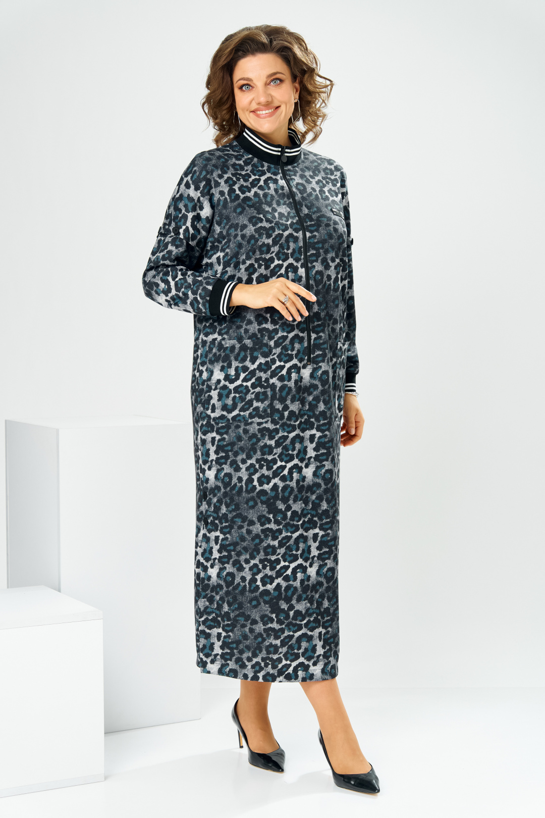 Платье Romanovich Style 1-2885 синий леопард - фото 4