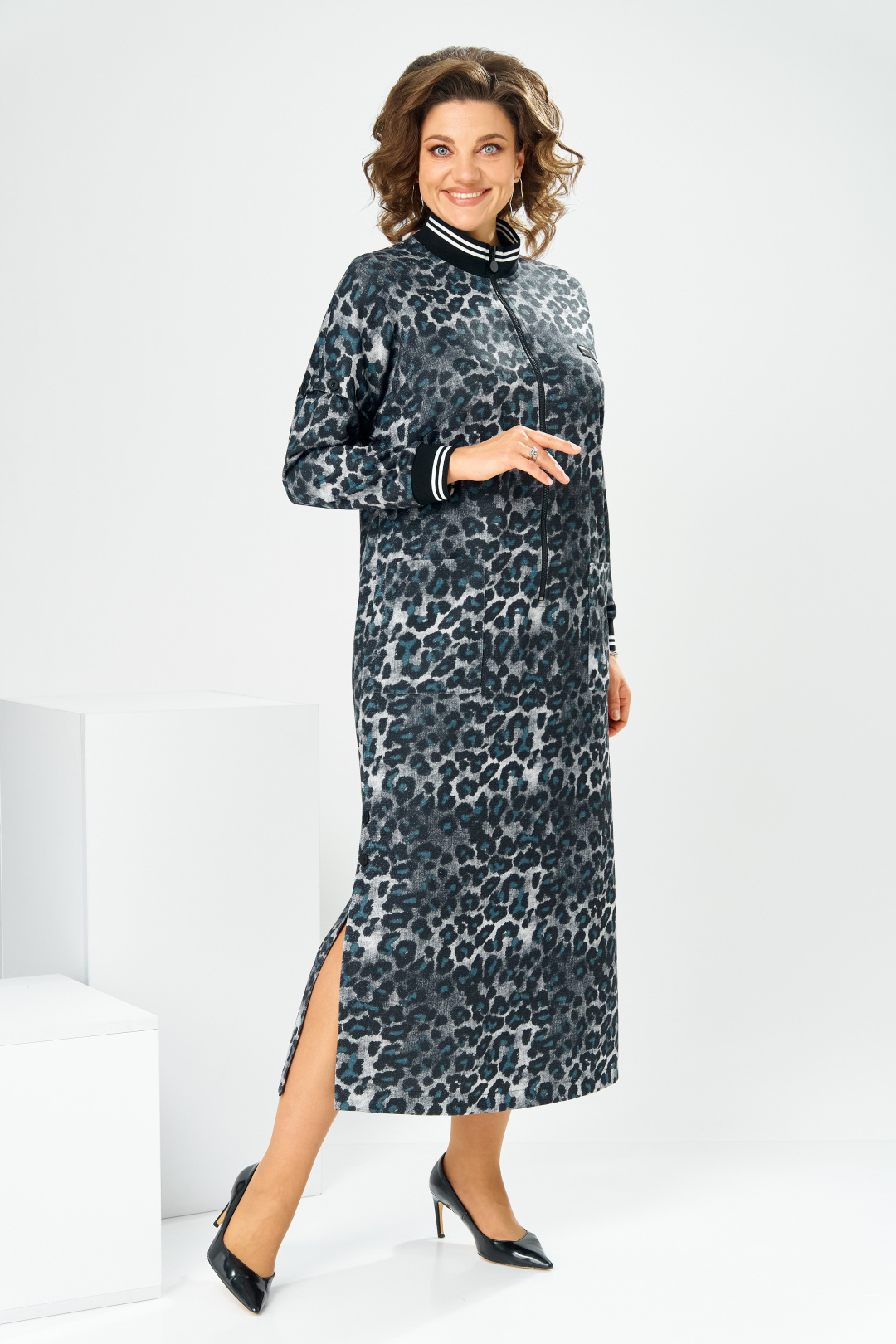 Платье Romanovich Style 1-2885 синий леопард - фото 5