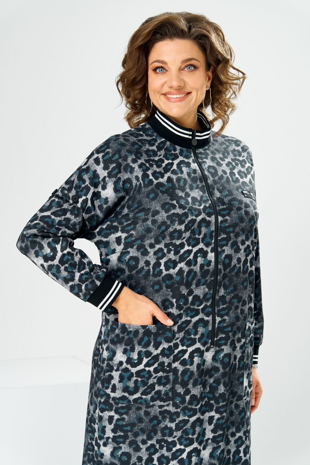 Платье Romanovich Style 1-2885 синий леопард - фото 6