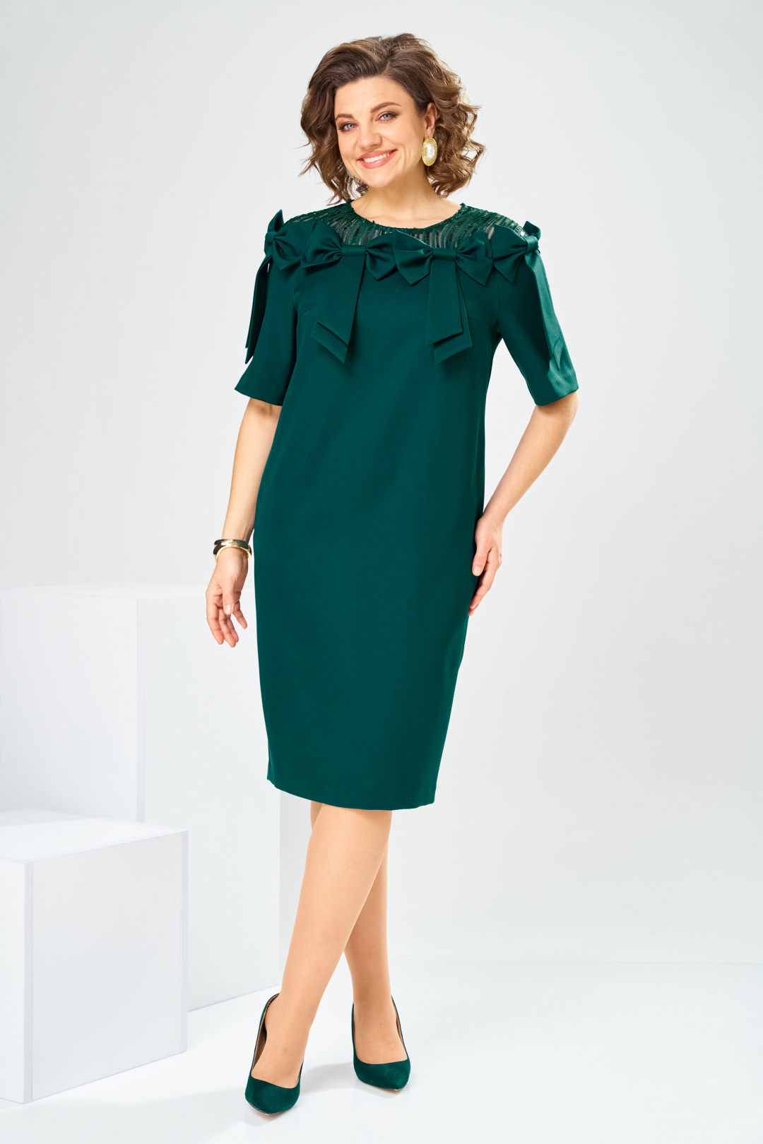 Платье Romanovich Style 1-2899 изумруд - фото 4