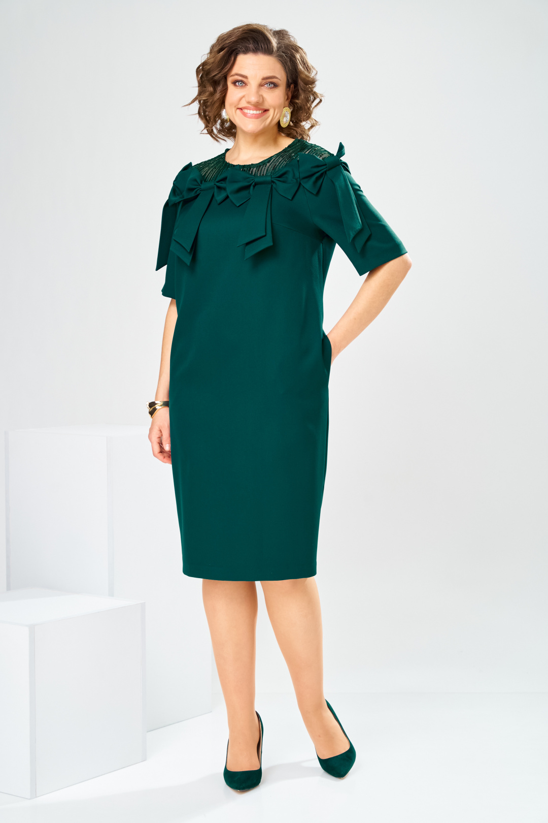 Платье Romanovich Style 1-2899 изумруд - фото 5