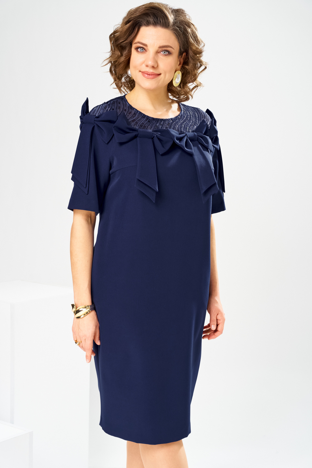 Платье Romanovich Style 1-2899 синий пайетки